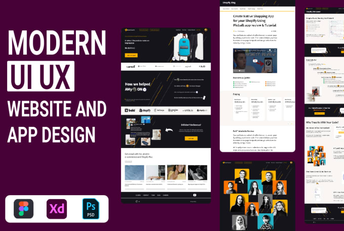 Gig Preview - Do modern website UI UX design and mobile app UI UX design