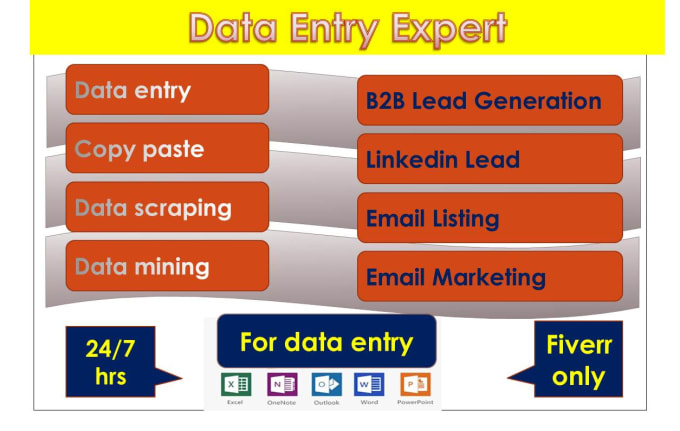 Gig Preview - Do fast data entry copy paste excel data entry data typing and web research lead