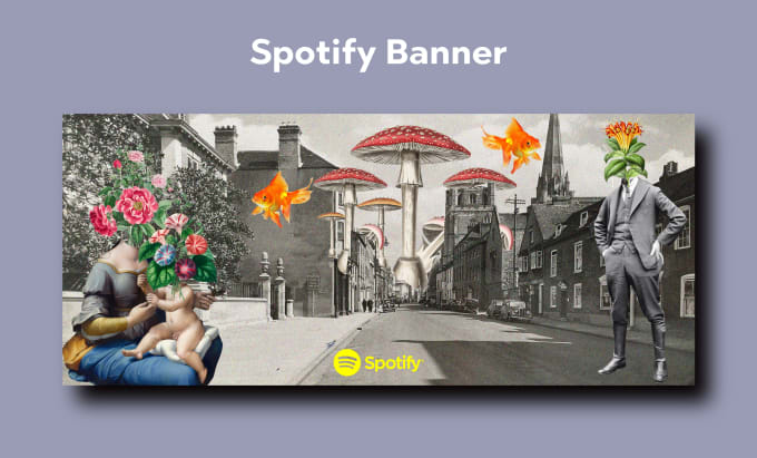 Gig Preview - Make unique spotify banner with collage art style