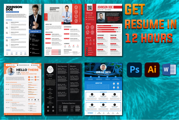 Gig Preview - Design a professional cv design or modern resume design