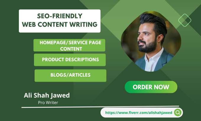 Gig Preview - Write SEO friendly website content for your business