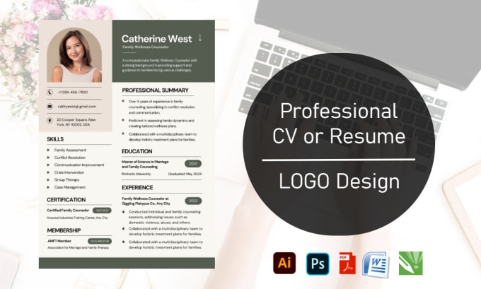 Gig Preview - Design, rewrite professional CV, resume, cover letter and logo design