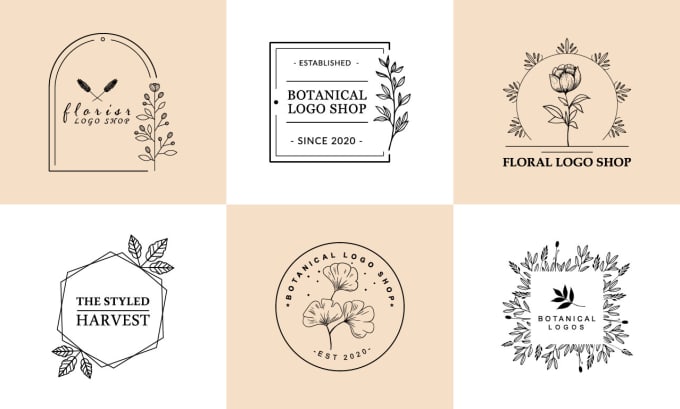 Gig Preview - Draw a botanical, minimalist, feminine line logo design