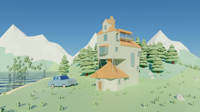 Bestseller - do low poly modeling for games or animations using blender