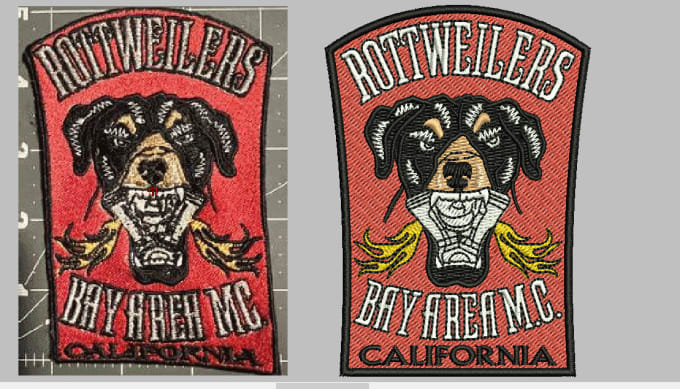 Gig Preview - Custom embroidery digitizing patch