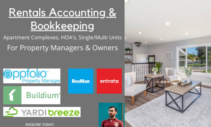 Gig Preview - Do rental real estate accounting bookkeeping on appfolio buildium resman yardi