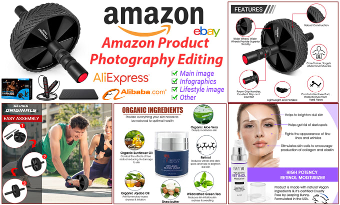 Bestseller - do amazon product photography editing,infographic and lifestyle design