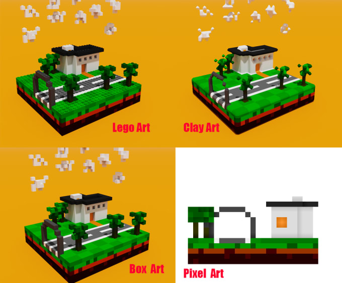 Gig Preview - Do a 3d or 2d nft pixel or voxel art based on your idea