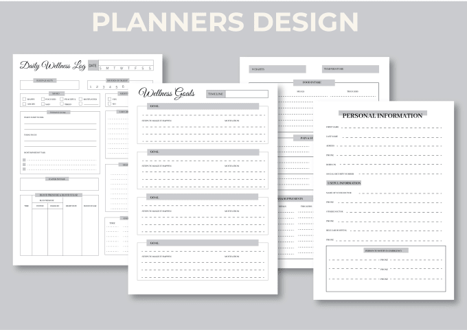 Gig Preview - Design custom planner, journal, cover, calendar and notebook