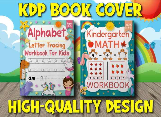 Gig Preview - Professional eye catching kids activity book cover and coloring pages design