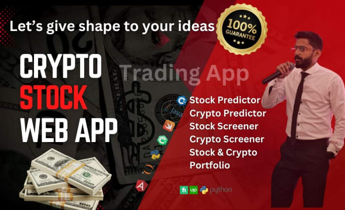 Gig Preview - Build stock, crypto portfolio and prediction web applications