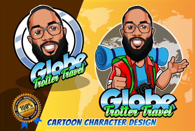 Gig Preview - Do modern cartoon character and caricature mascot logo design