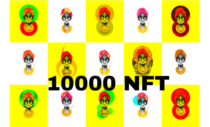 Bestseller - generate unique nft art collection 1 to 10k arts for opensea