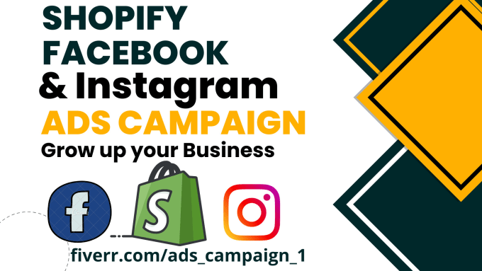 Gig Preview - Setup shopify facebook ads campaign fb advertising run instagram ads