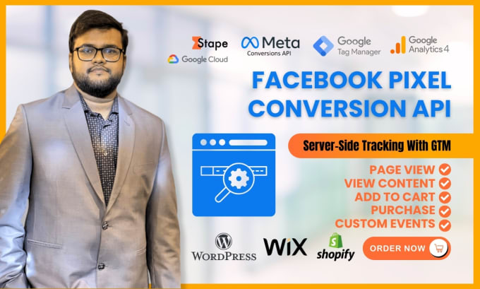 Gig Preview - Setup facebook pixel conversion API using google tag manager