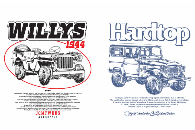 Gig Preview - Create car illustration with vintage style