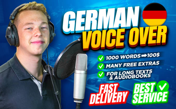 Gig Preview - German voice over texts more than 2000 words