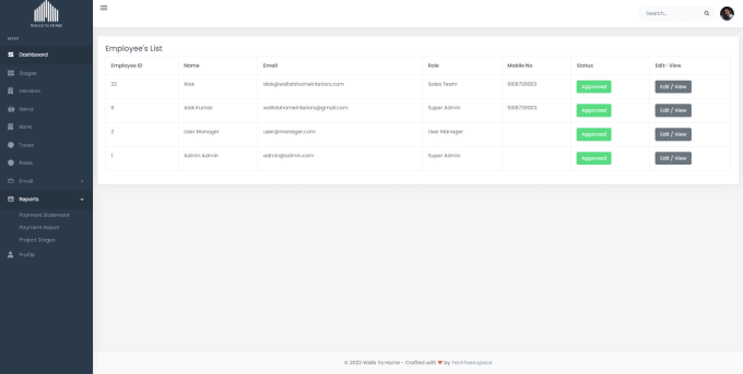 Gig Preview - Build an admin panel, dashboard in reactjs laravel php tailwind css sass