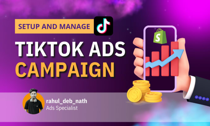 Gig Preview - Run and manage profitable tiktok ads campaign and tik tok advertising