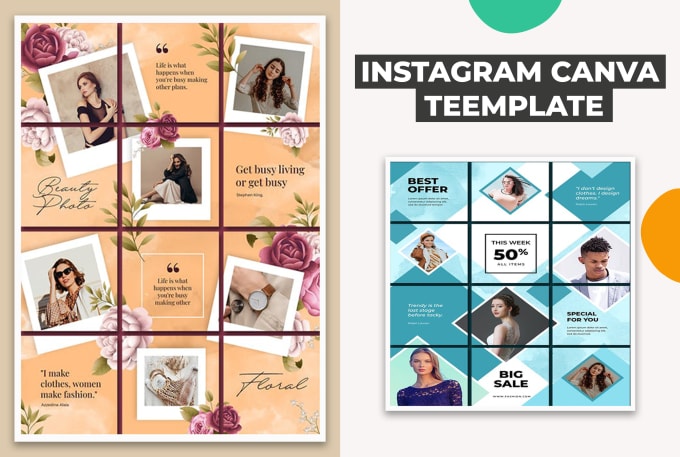 Gig Preview - Create canva instagram templates for eye catching feed