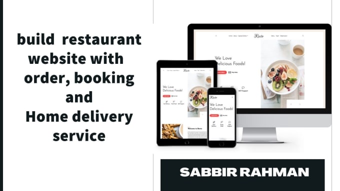 Gig Preview - Build a restaurant website with online orders and delivery