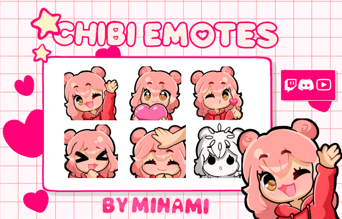 Gig Preview - Make custom chibi emotes for your twitch stream or discord