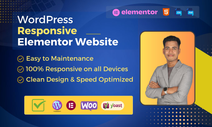 Gig Preview - Build elementor wordpress website or edit elementor website