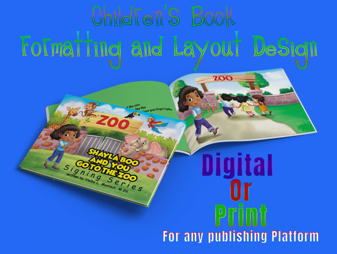 Gig Preview - Be your book, children book formatting and layout designer KDP, ingram and blurb