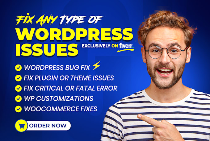 Gig Preview - Fix wordpress issues, fix wordpress error, fix wordpress website woocommerce fix