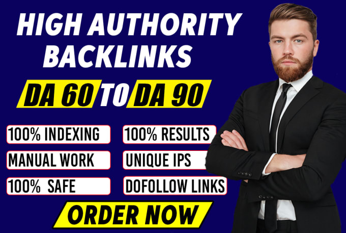 Gig Preview - Build high authority dofollow backlinks n contextual seo dofollow links high da