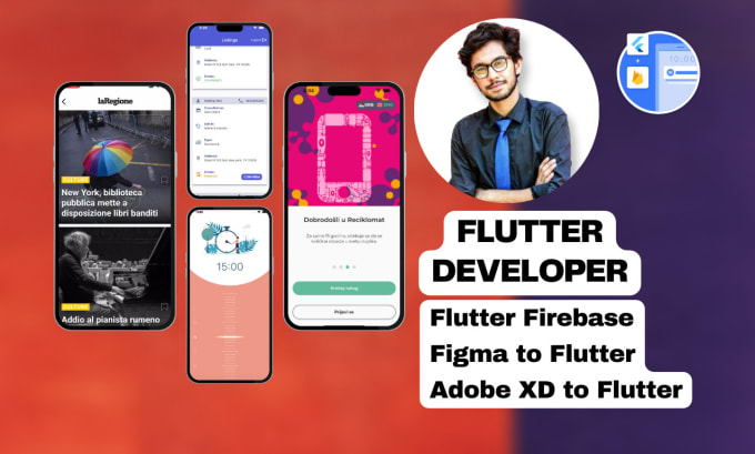 Gig Preview - Do ios android mobile app as flutter developer or convert figma to flutter