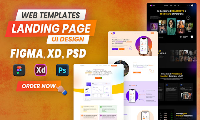 Bestseller - design awesome website or landing page in adobe xd, or figma