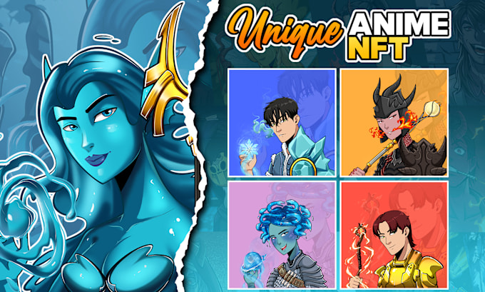 Gig Preview - Create unique anime nft art for your nft collection