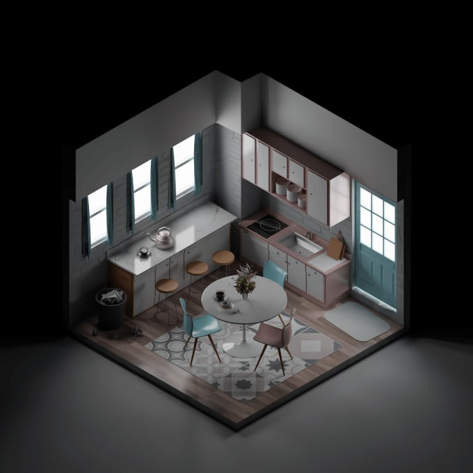 Gig Preview - Create your 3d isometric room