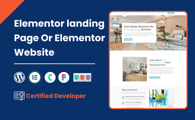 Gig Preview - Create elementor wordpress website or elementor landing page  design