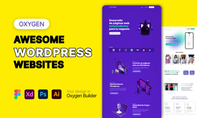 Gig Preview - Convert your design to wordpress using oxygen builder