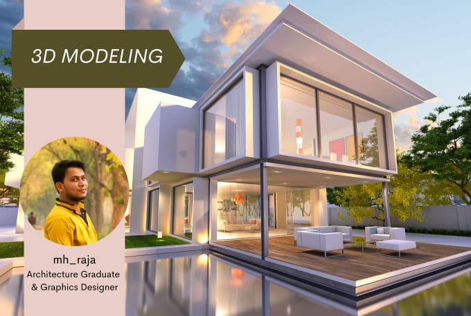 Gig Preview - Create 3d interior and exterior design with rendering