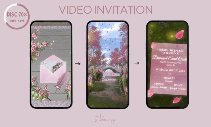 Gig Preview - Design a luxury 3d video invitation birthday, baby shower