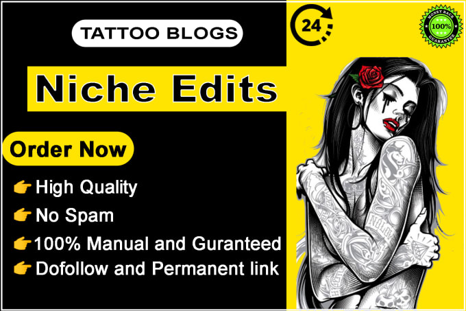 Gig Preview - Do guest posts or link insertion on tattoos blog SEO backlinks