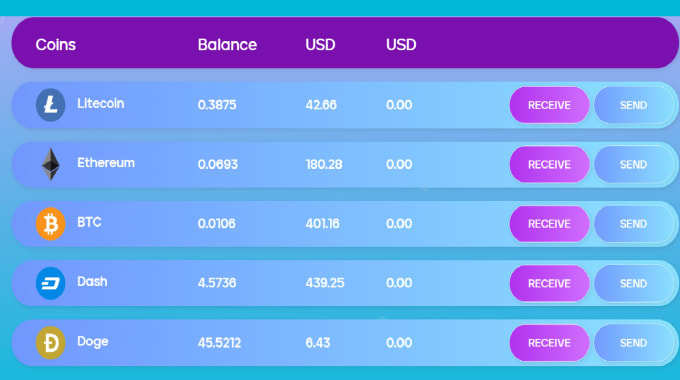 Gig Preview - Create a web wallet for your bitcoin,ethereum based crypto