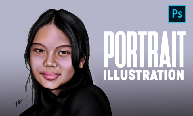 Gig Preview - Create a realistic portrait illustration