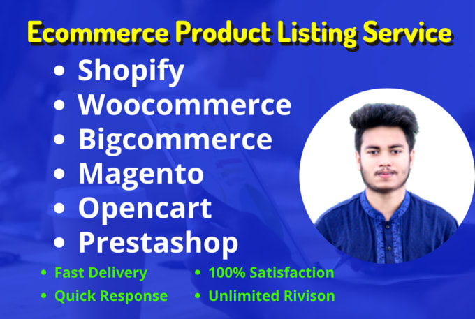 Gig Preview - Upload products or add products to shopify woocommerce or any ecommerce store