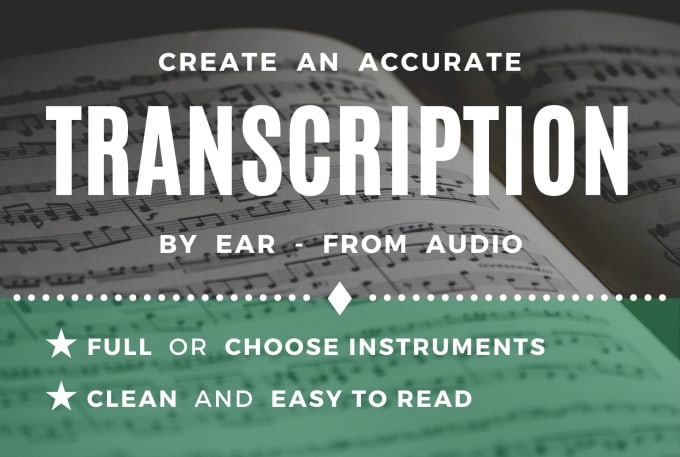 Bestseller - transcribe any music into a beautiful score