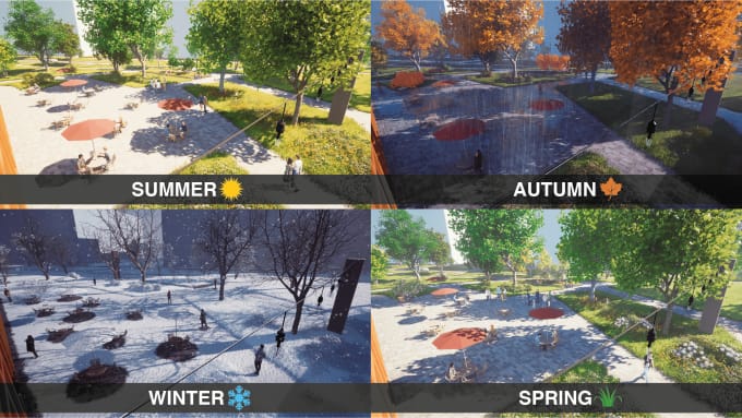 Gig Preview - Create all season 3d landscape design renderings and videos