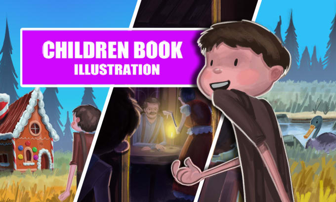 Gig Preview - Design professional and colorful children book illustration