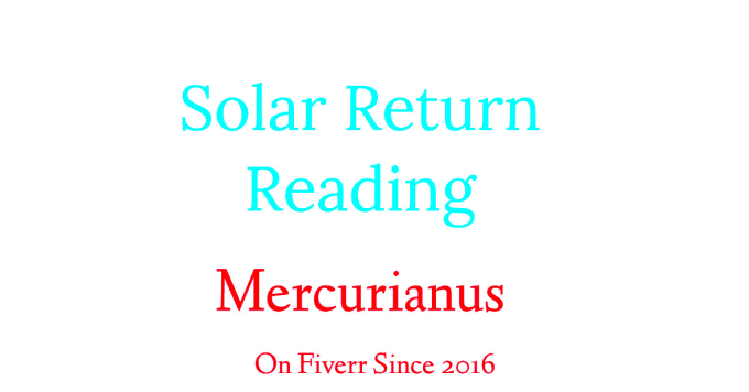 Gig Preview - Do your upcoming solar return based on vedic astrology