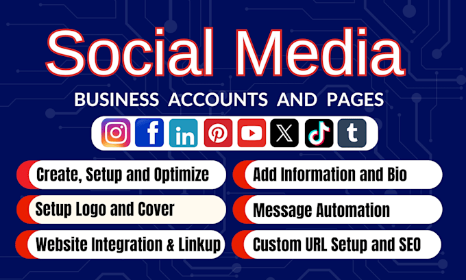 Gig Preview - Create and set up social media accounts for your business