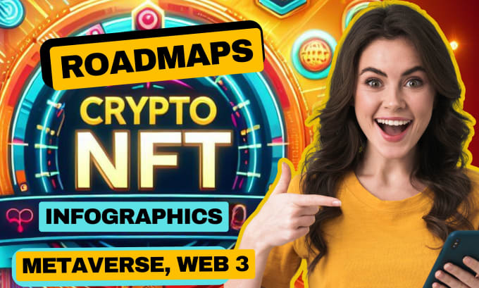 Gig Preview - Design a aesthetic crypto nft token roadmap infographic