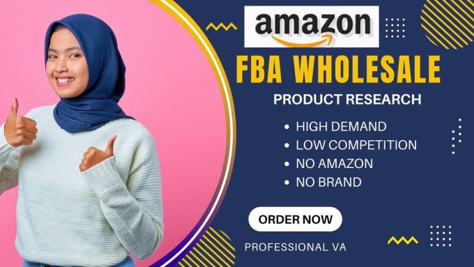 Gig Preview - Do amazon fba wholesale product research amazon wholesale VA