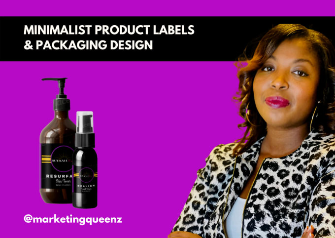 Gig Preview - Design minimalist product labels and packaging for you